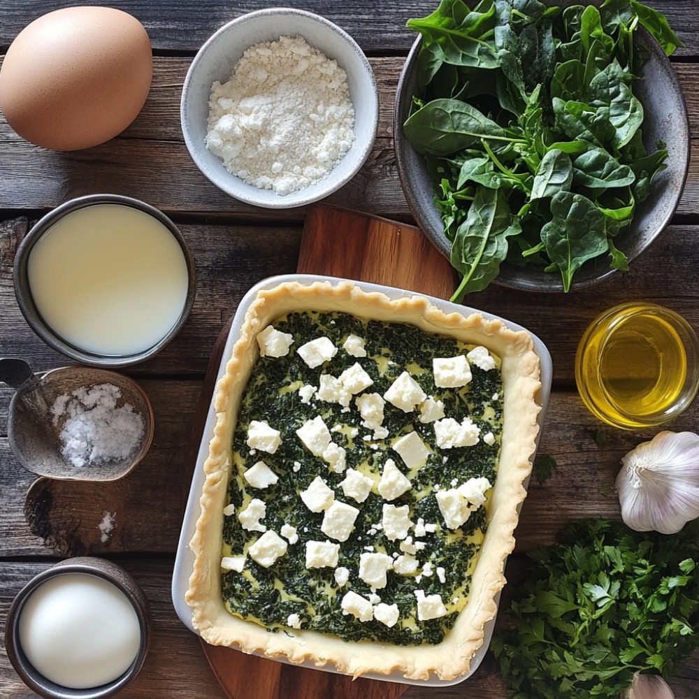 Quiche grecque aux épinards et à la feta
