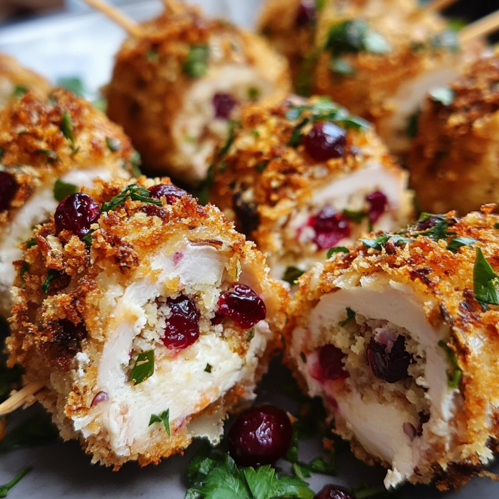 Rosettes de dinde aux canneberges