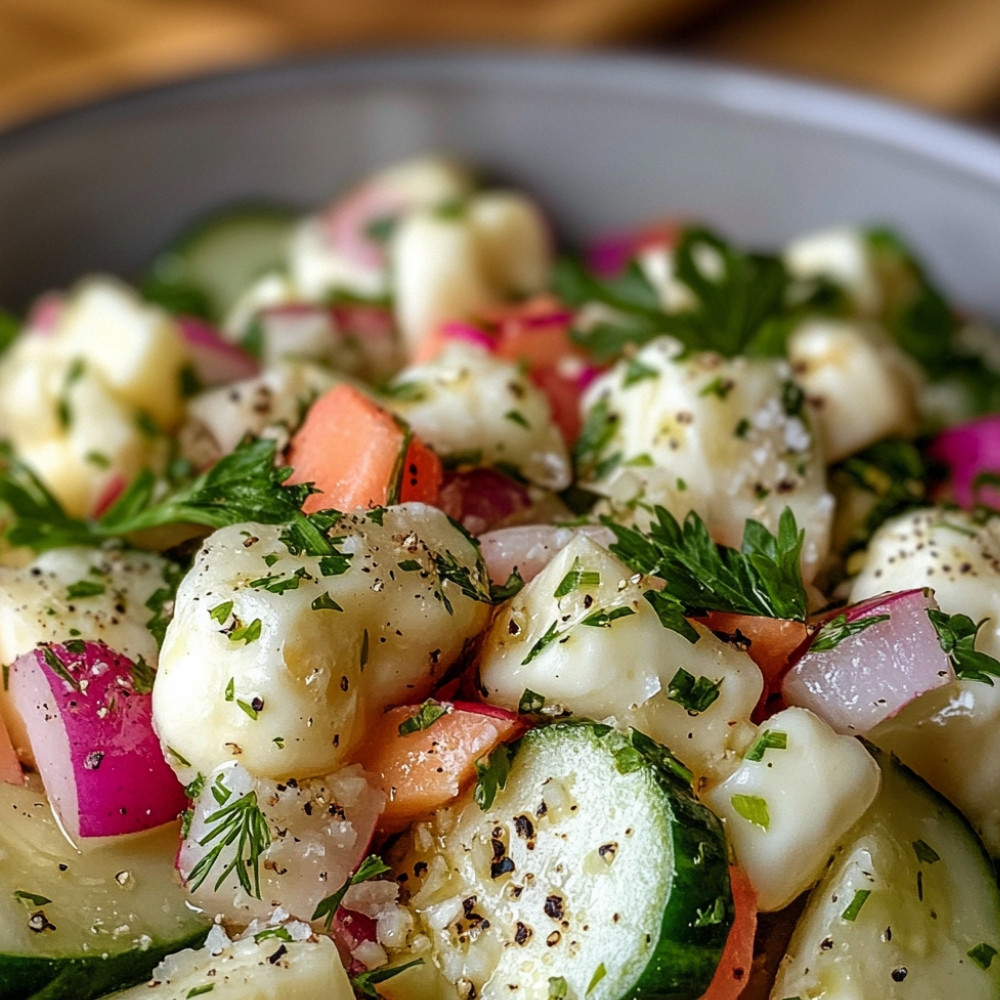 Salade saisonnière au fromage en grains