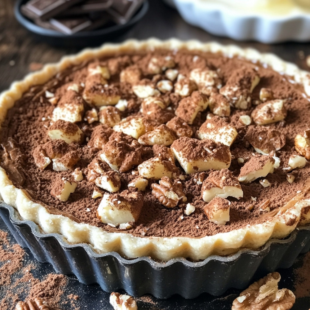 Tarte aux noix et caramel