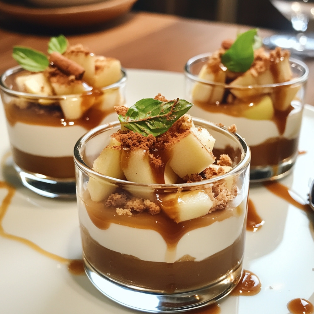 Verrines pommes caramel