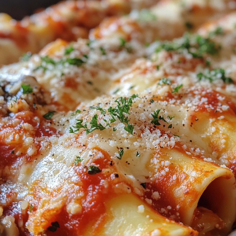 Cannellonis au jambon et champignons