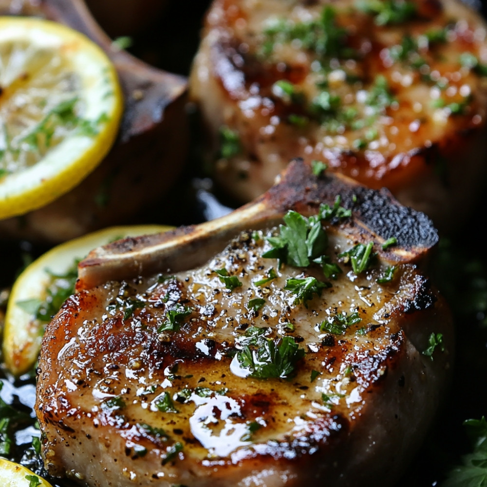 Côtelettes de porc à la grecque