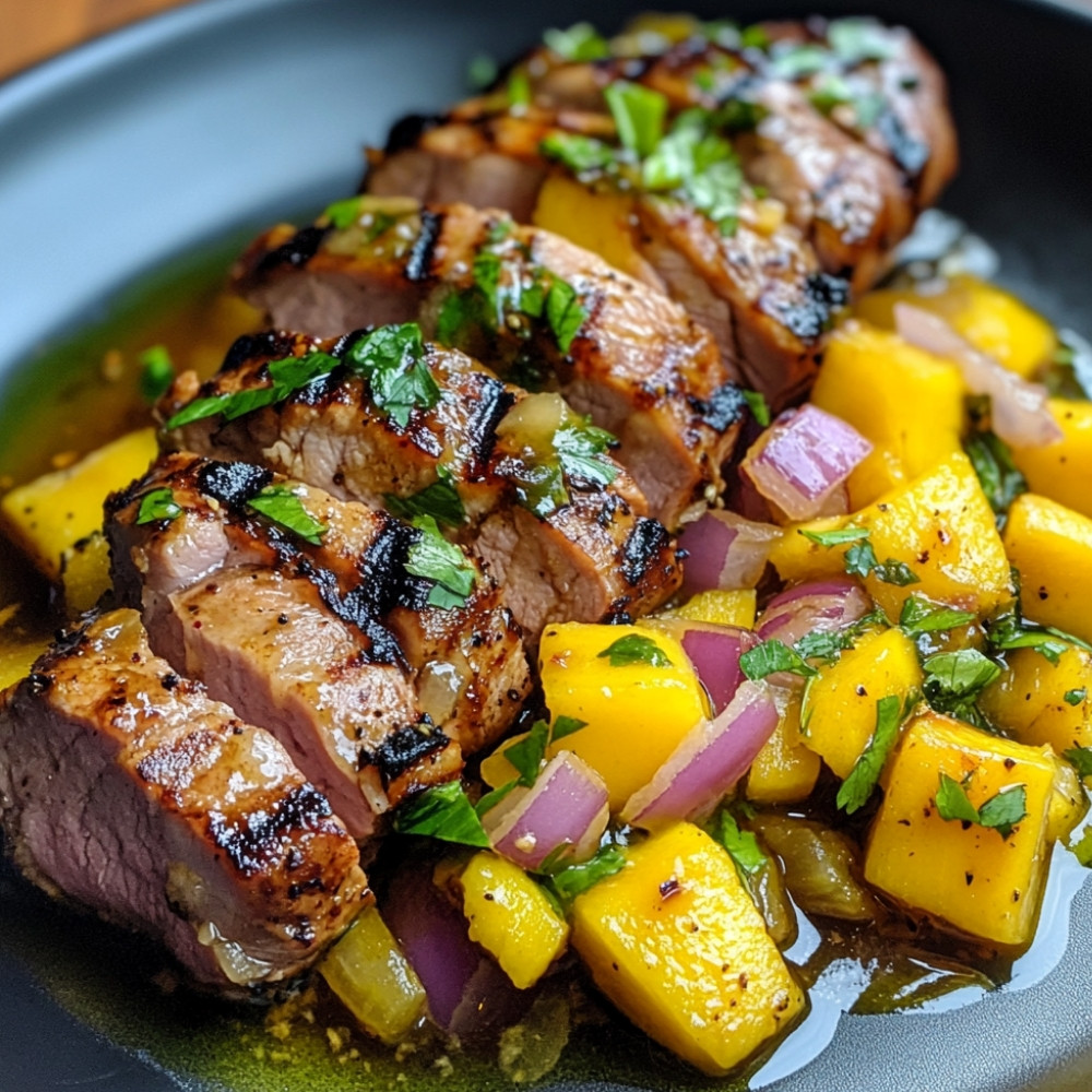 Filet de porc et salsa de mangue