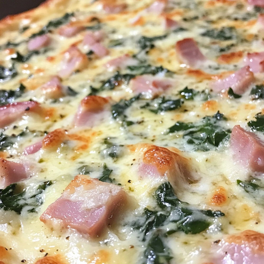 Flammekueche verte au jambon