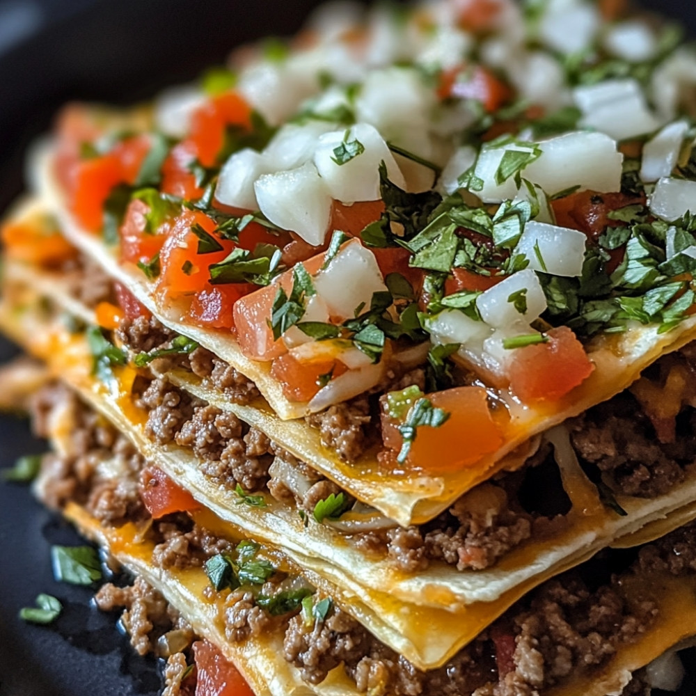 Lasagnes tortillas à la viande hachée