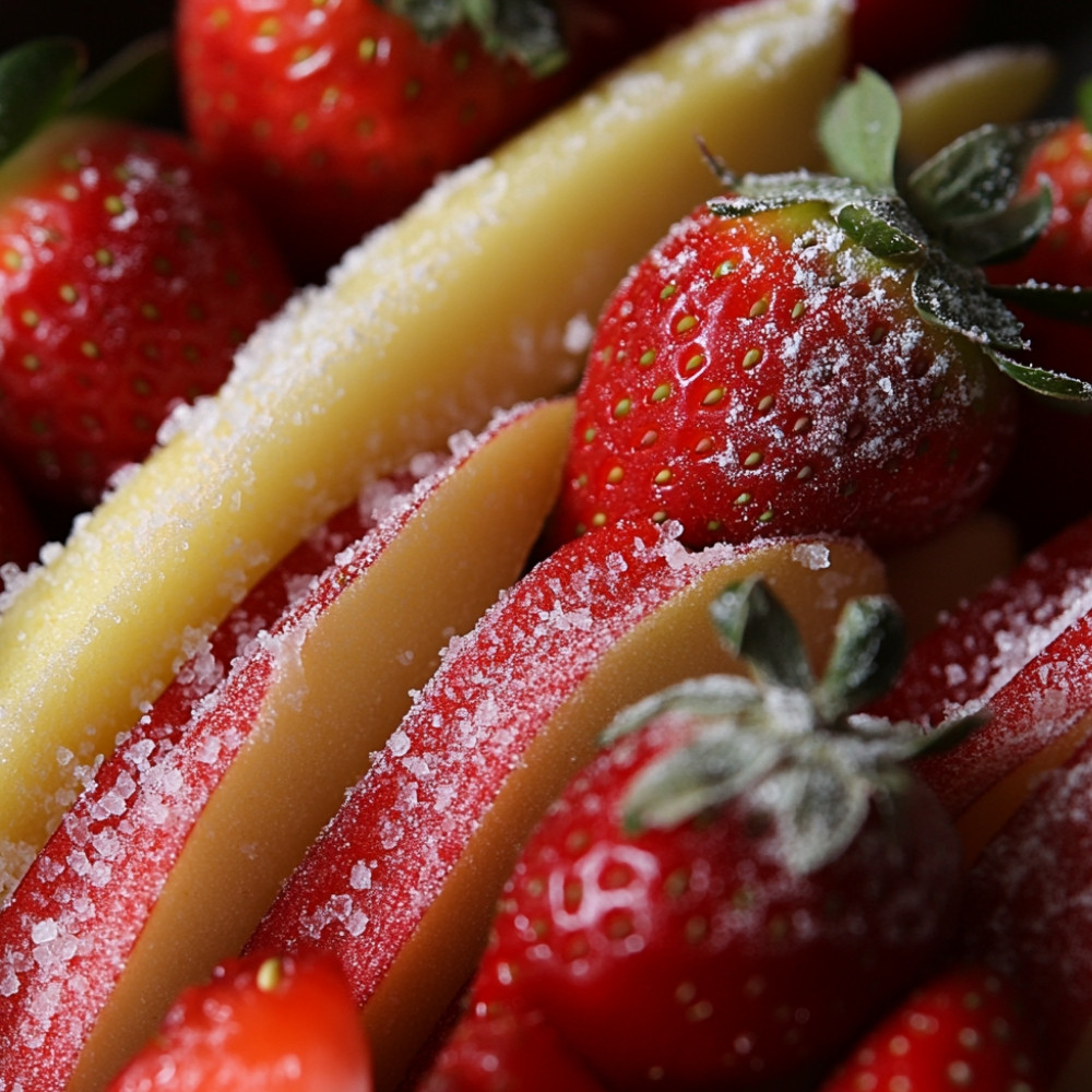 Madeleines fraise-rhubarbe-pomme