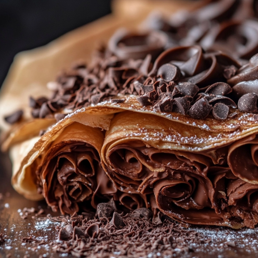 Maki de crêpes au chocolat