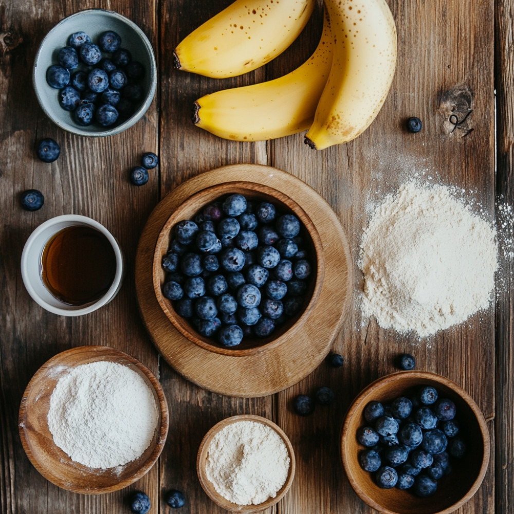 Muffins aux bleuets et à la banane