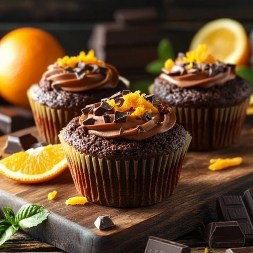 Muffins orange et chocolat noir