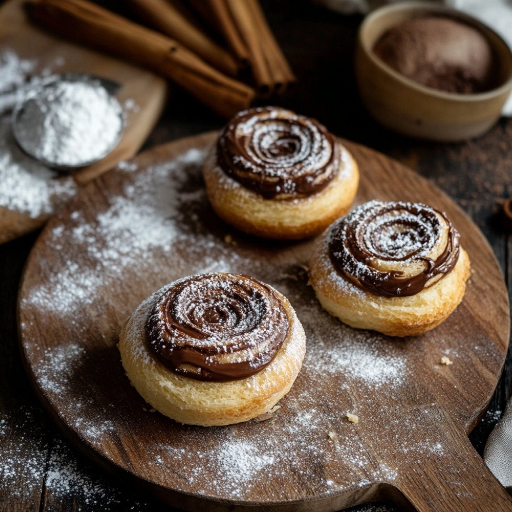 Pain perdu roulé au Nutella