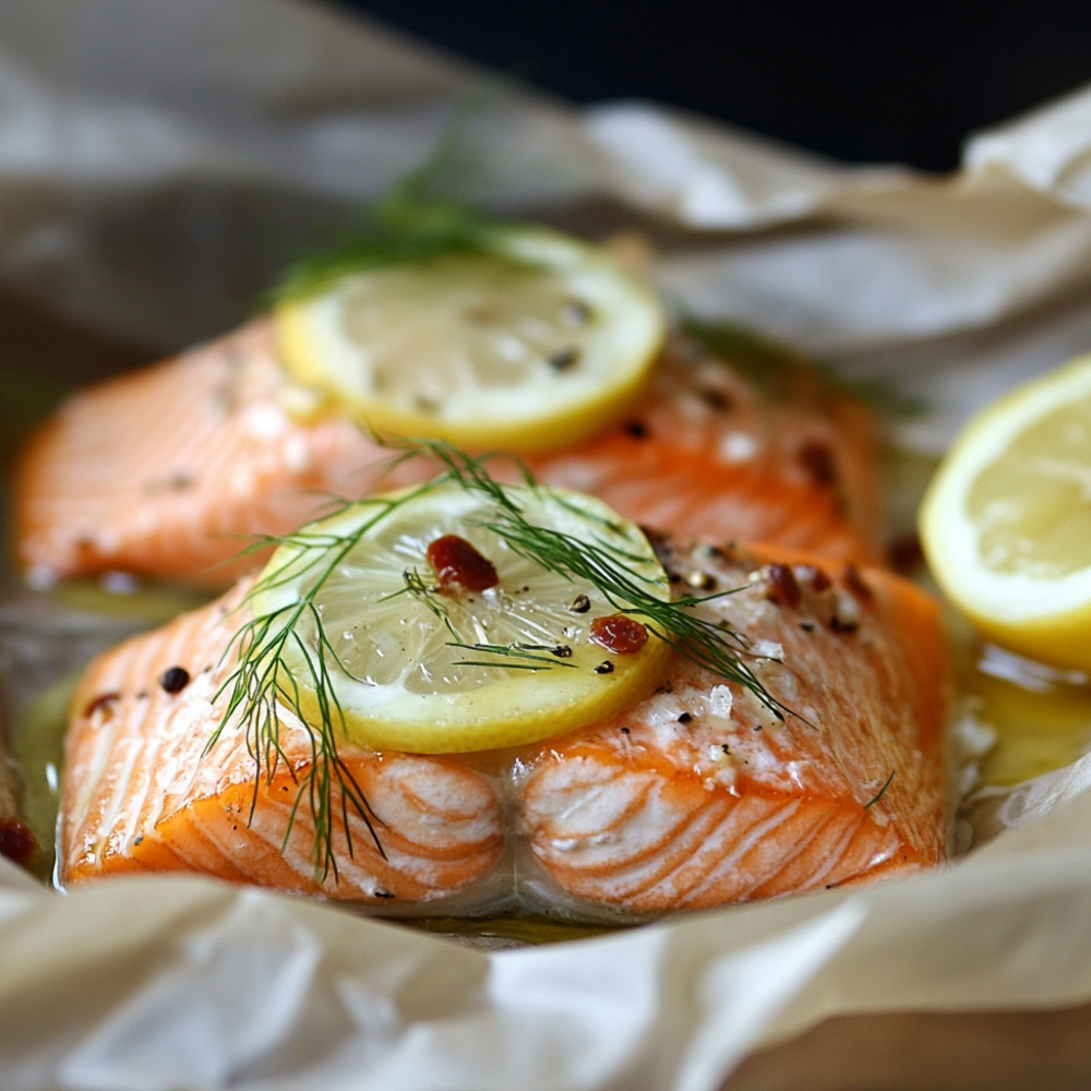 Papillotes de saumon au fenouil et chorizo