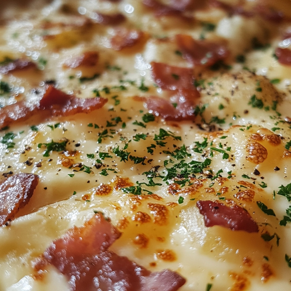 Pelures de pommes de terre gratinées au bacon