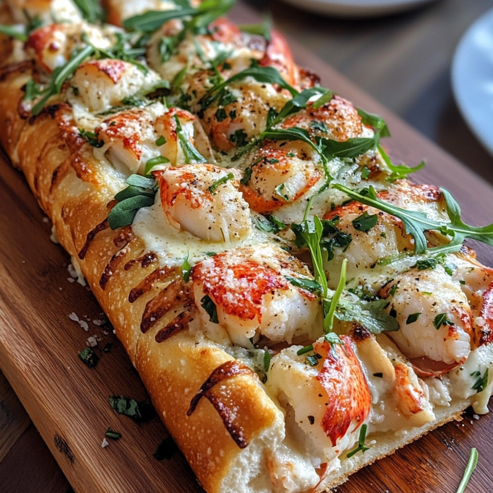 Pizza au homard style lobster roll