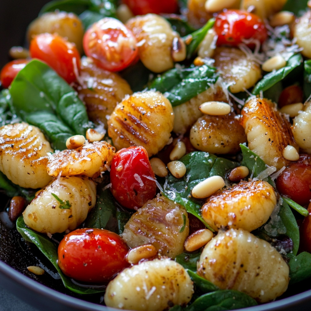 Salade de gnocchis croustillants