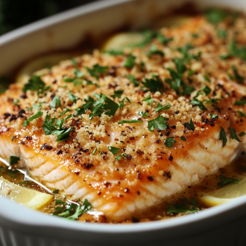 Saumon gratiné sur la plaque