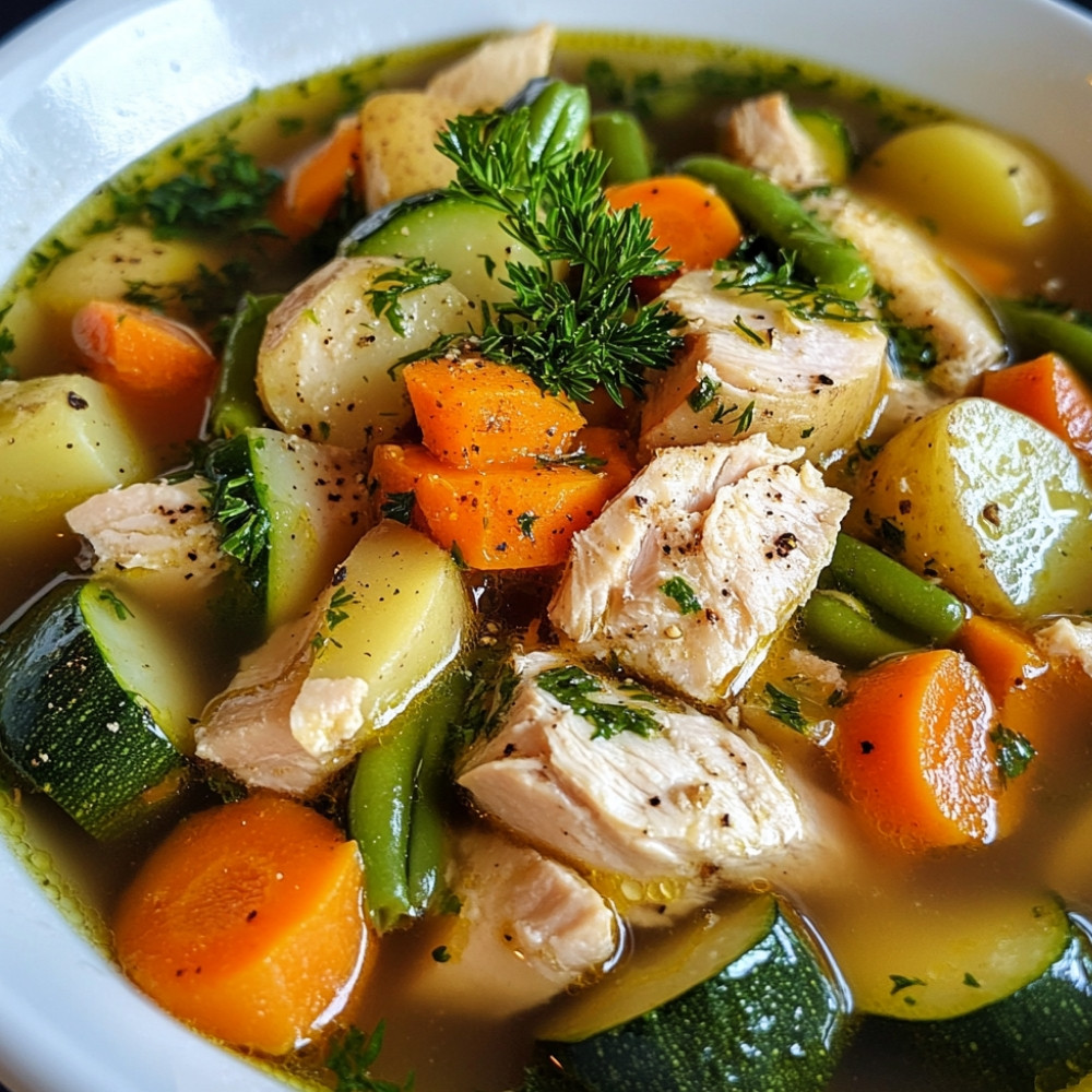 Soupe réconfortante au poulet