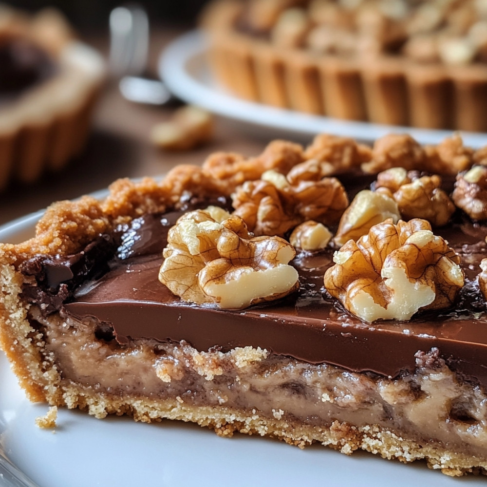 Tarte aux noix et caramel