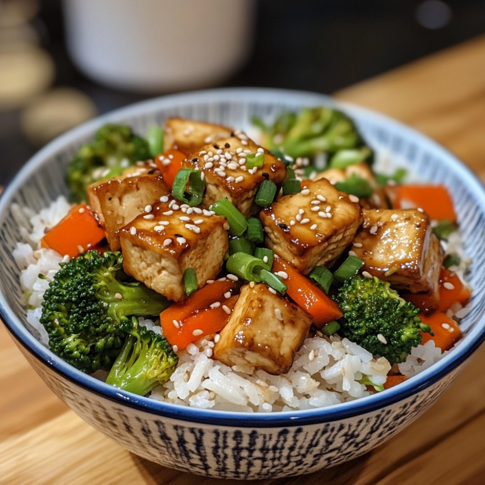 Tofu à l’érable et sauté de légumes