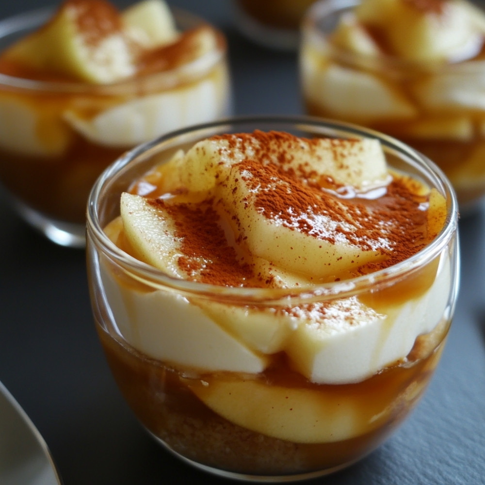 Verrines pommes caramel