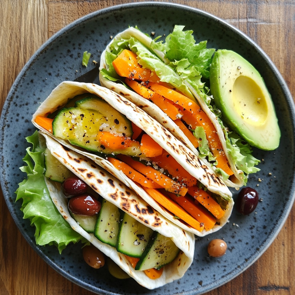 Wraps végétariens tricolores