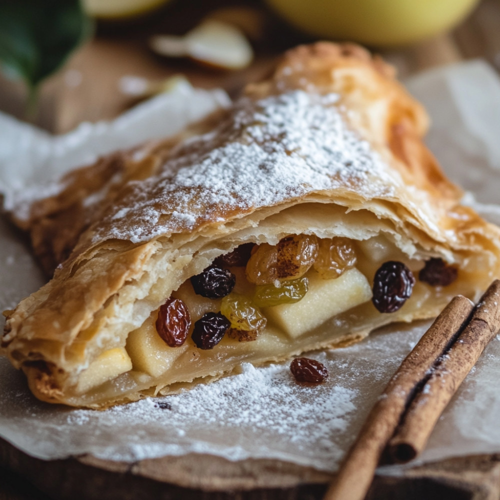 Beignets escargots aux pommes et raisins au rhum