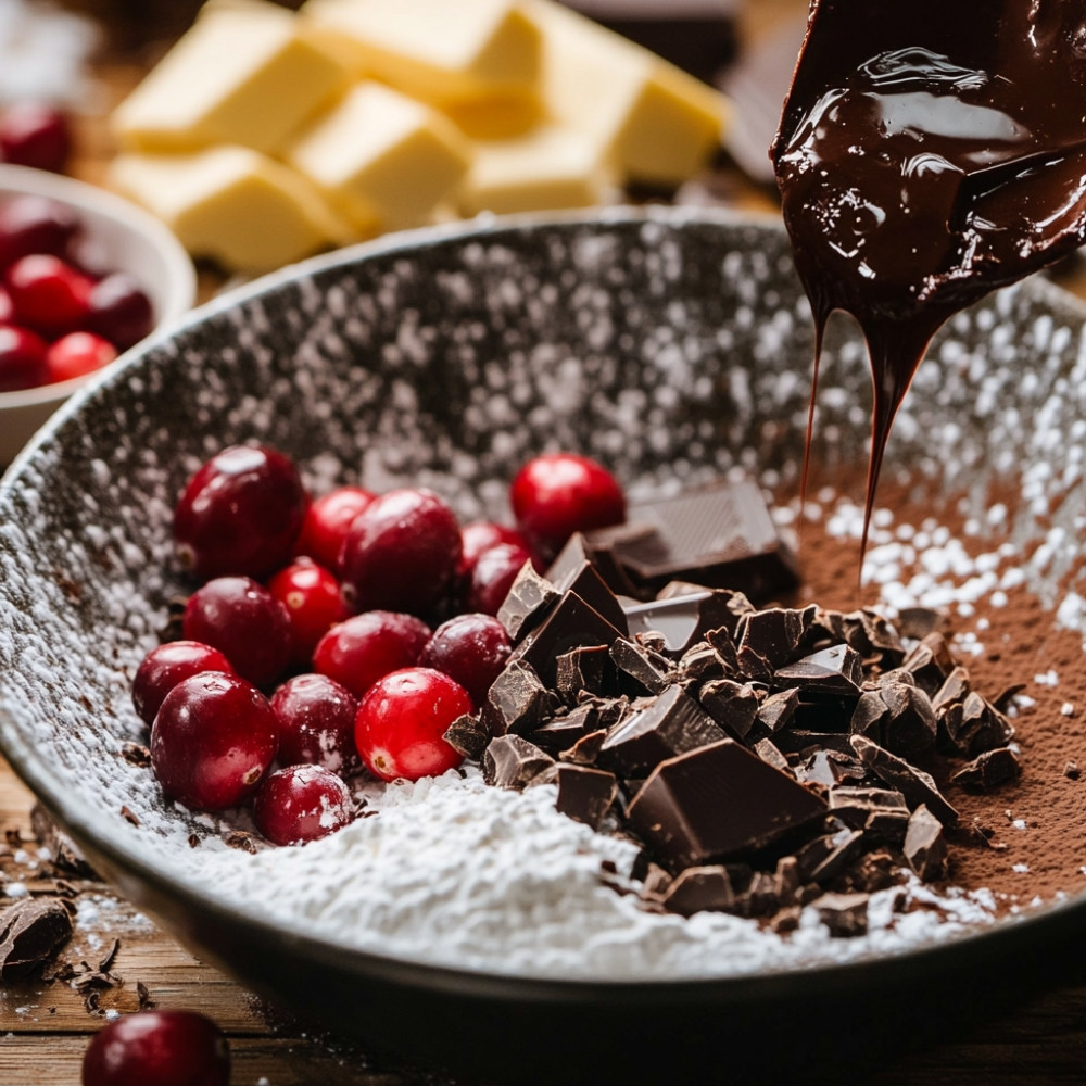 Bouchées au chocolat et canneberges