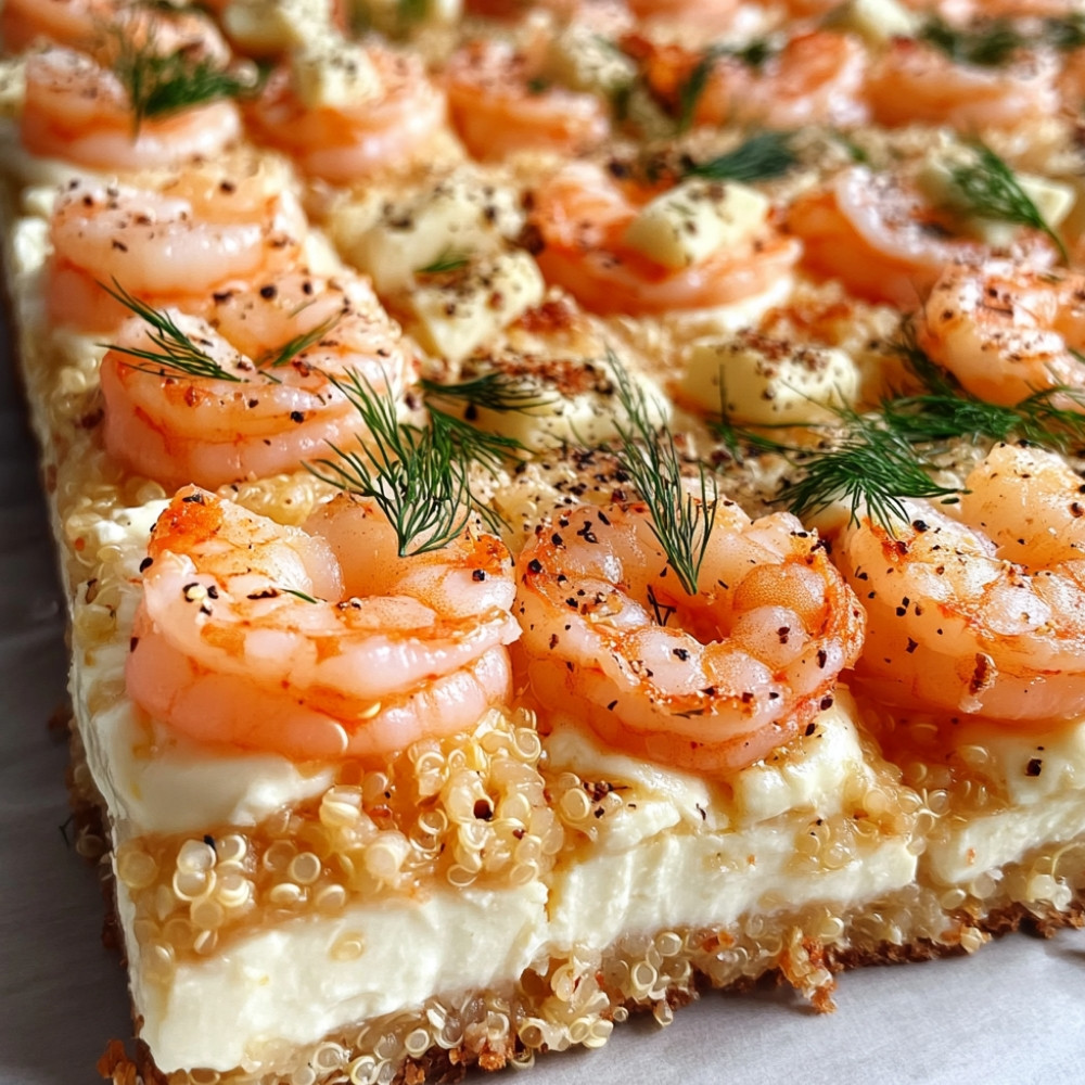 Cake au saumon, crevettes et quinoa