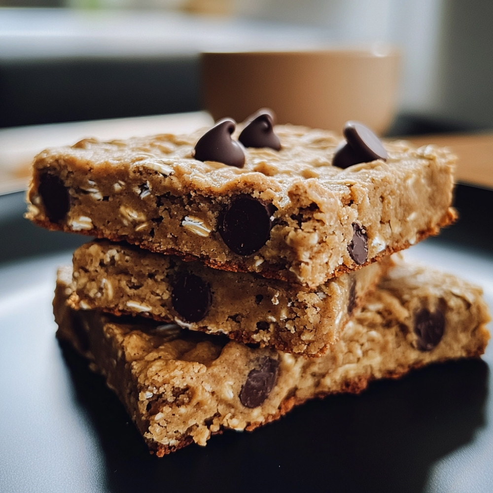 Carrés aux beurres d'arachides à l'avoine