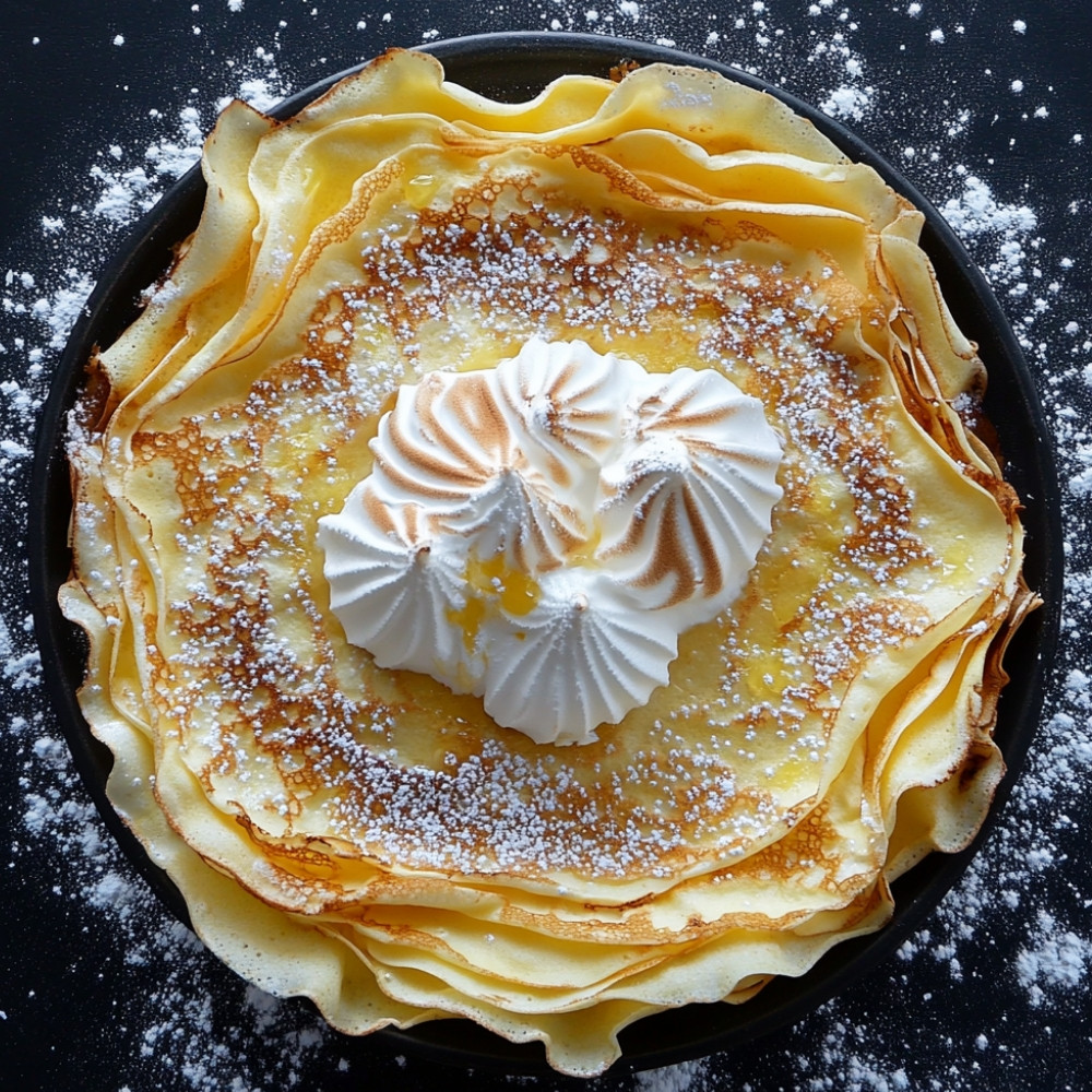Crêpe façon tarte au citron meringuée