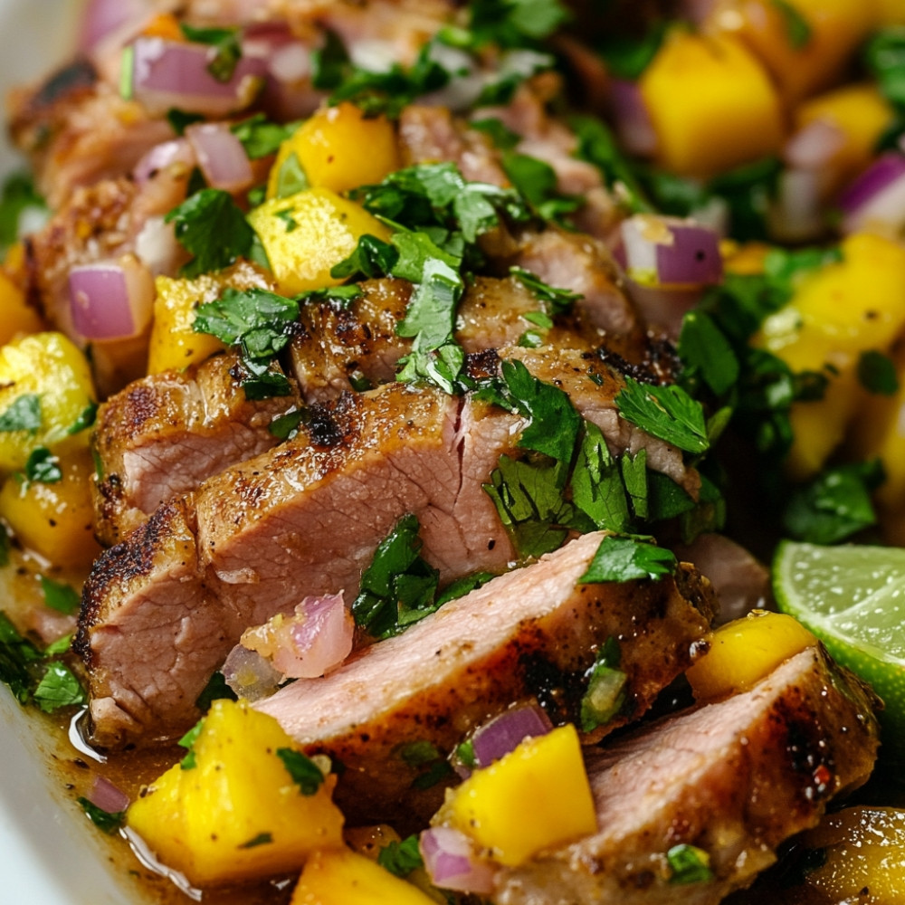 Filet de porc et salsa de mangue