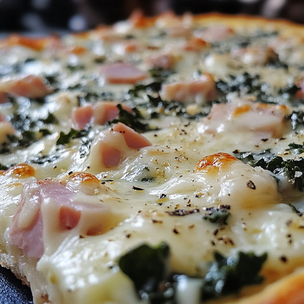 Flammekueche verte au jambon