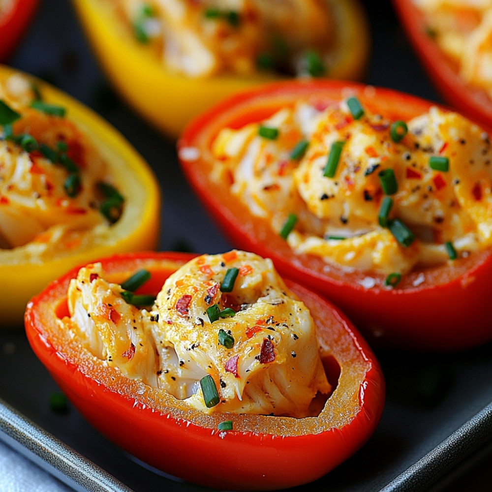 Mini poivrons farcis au crabe