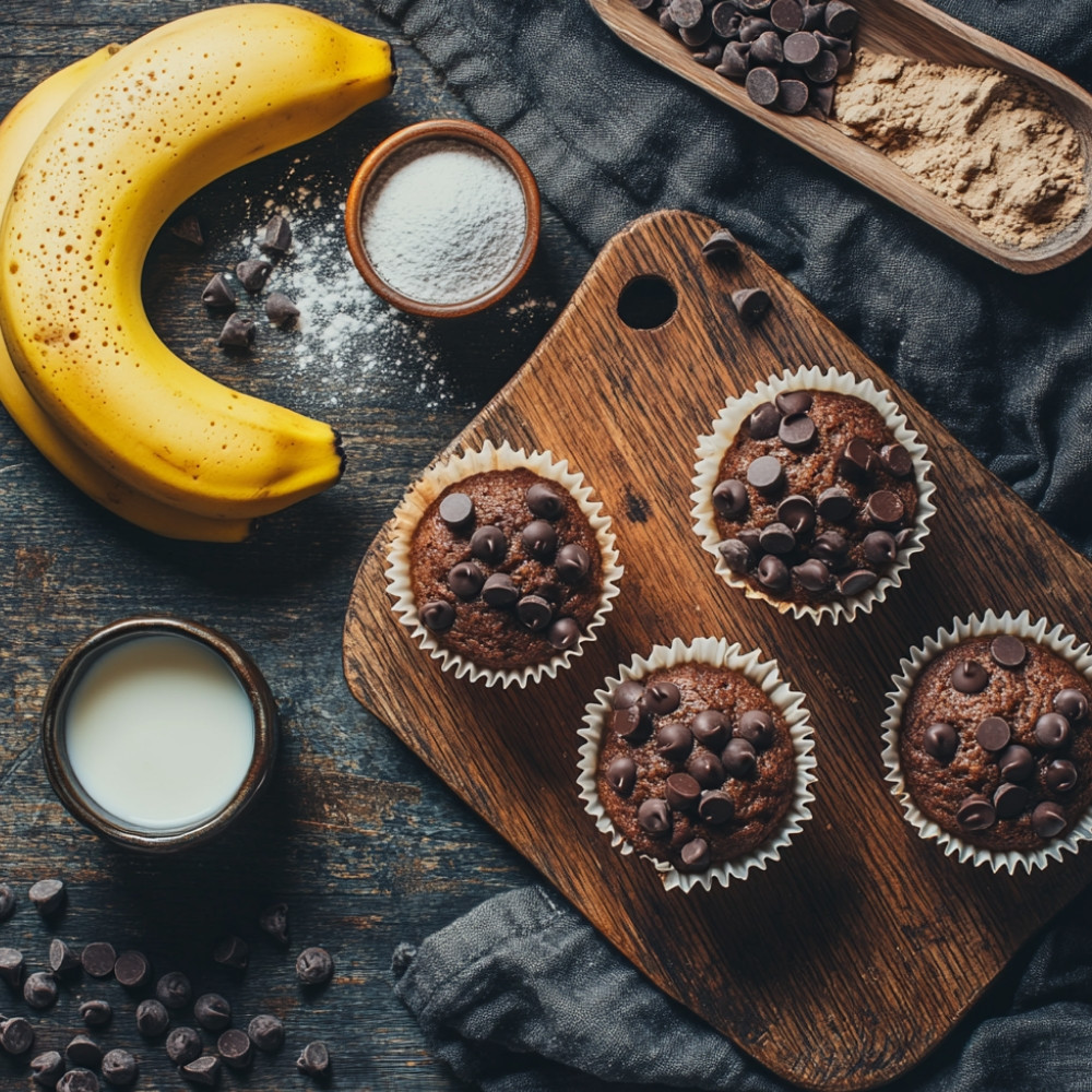 Muffins choco-banane