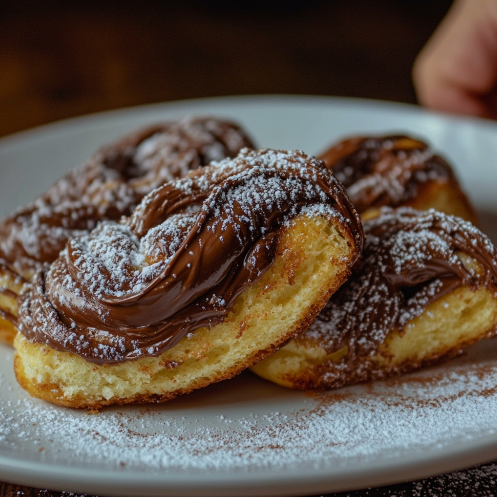 Pain perdu roulé au Nutella
