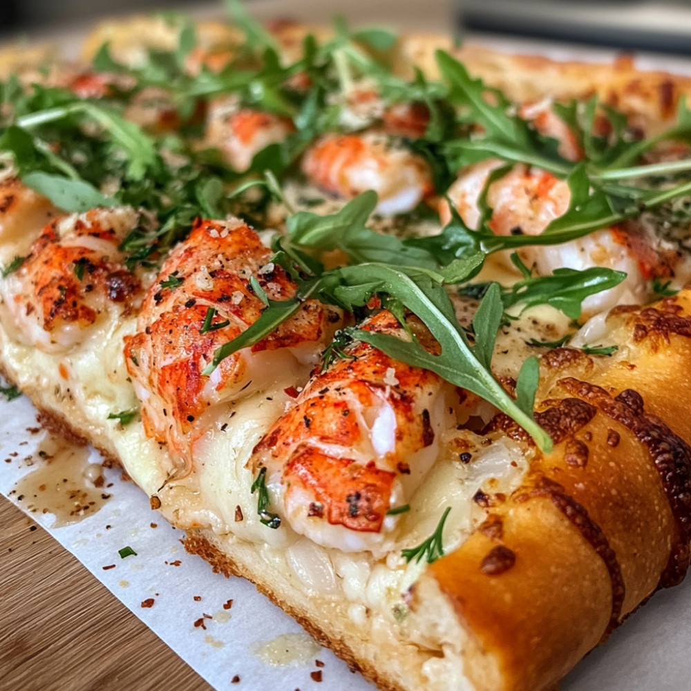 Pizza au homard style lobster roll