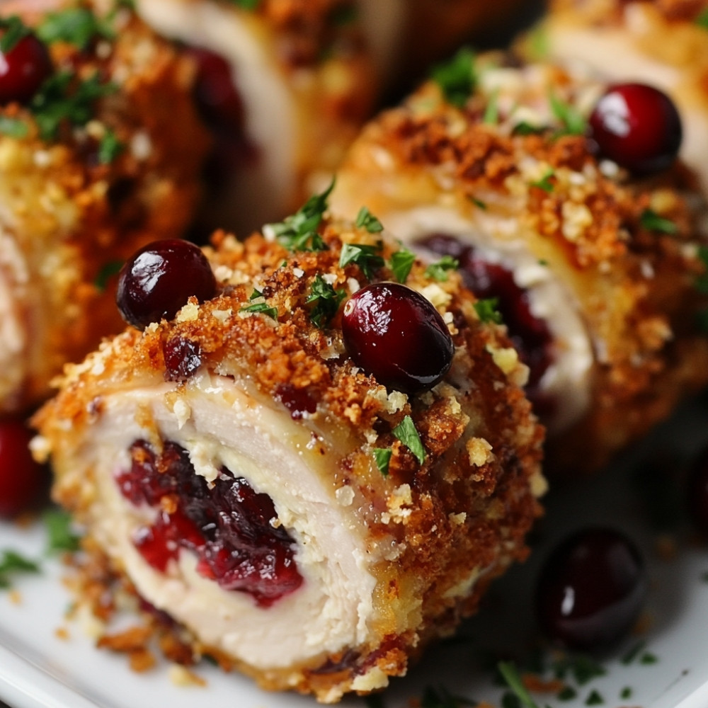 Rosettes de dinde aux canneberges