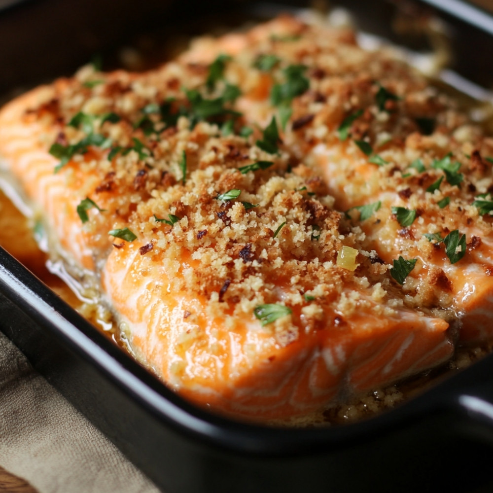 Saumon gratiné sur la plaque