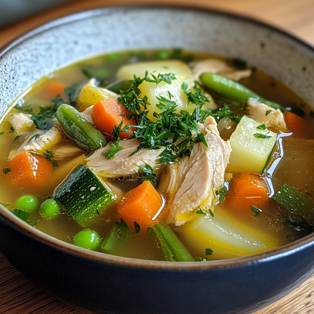 Soupe réconfortante au poulet