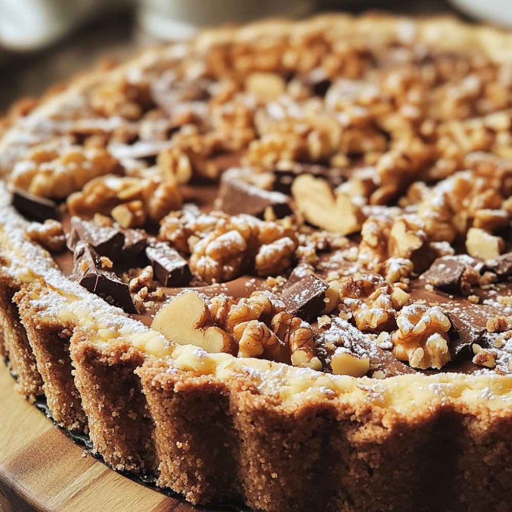 Tarte aux noix et caramel