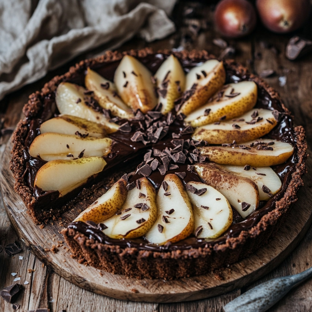Tarte choco-poires