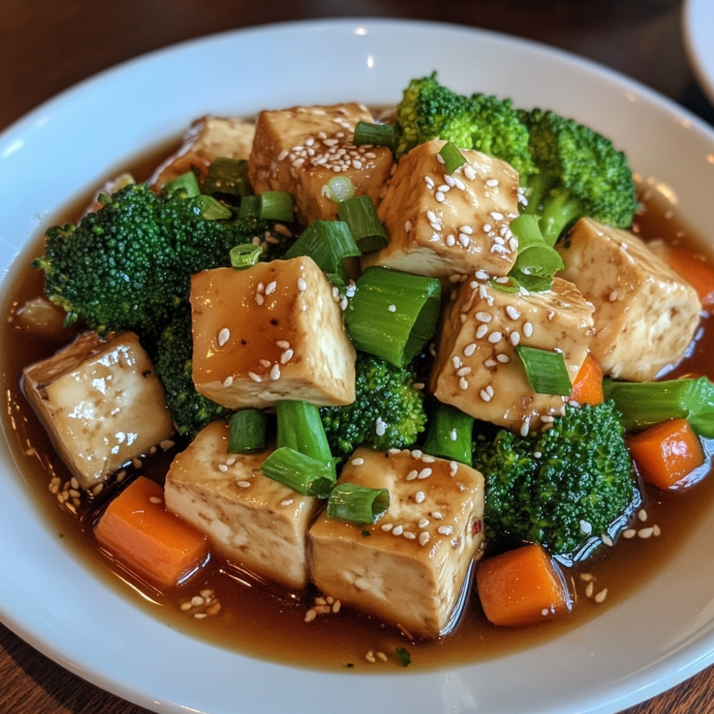 Tofu à l’érable et sauté de légumes