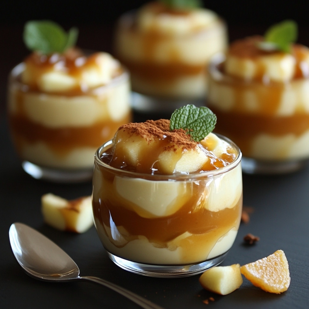 Verrines pommes caramel