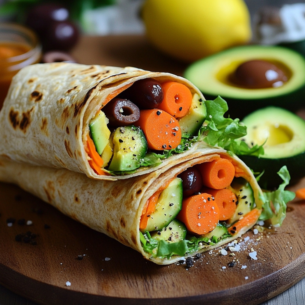 Wraps végétariens tricolores