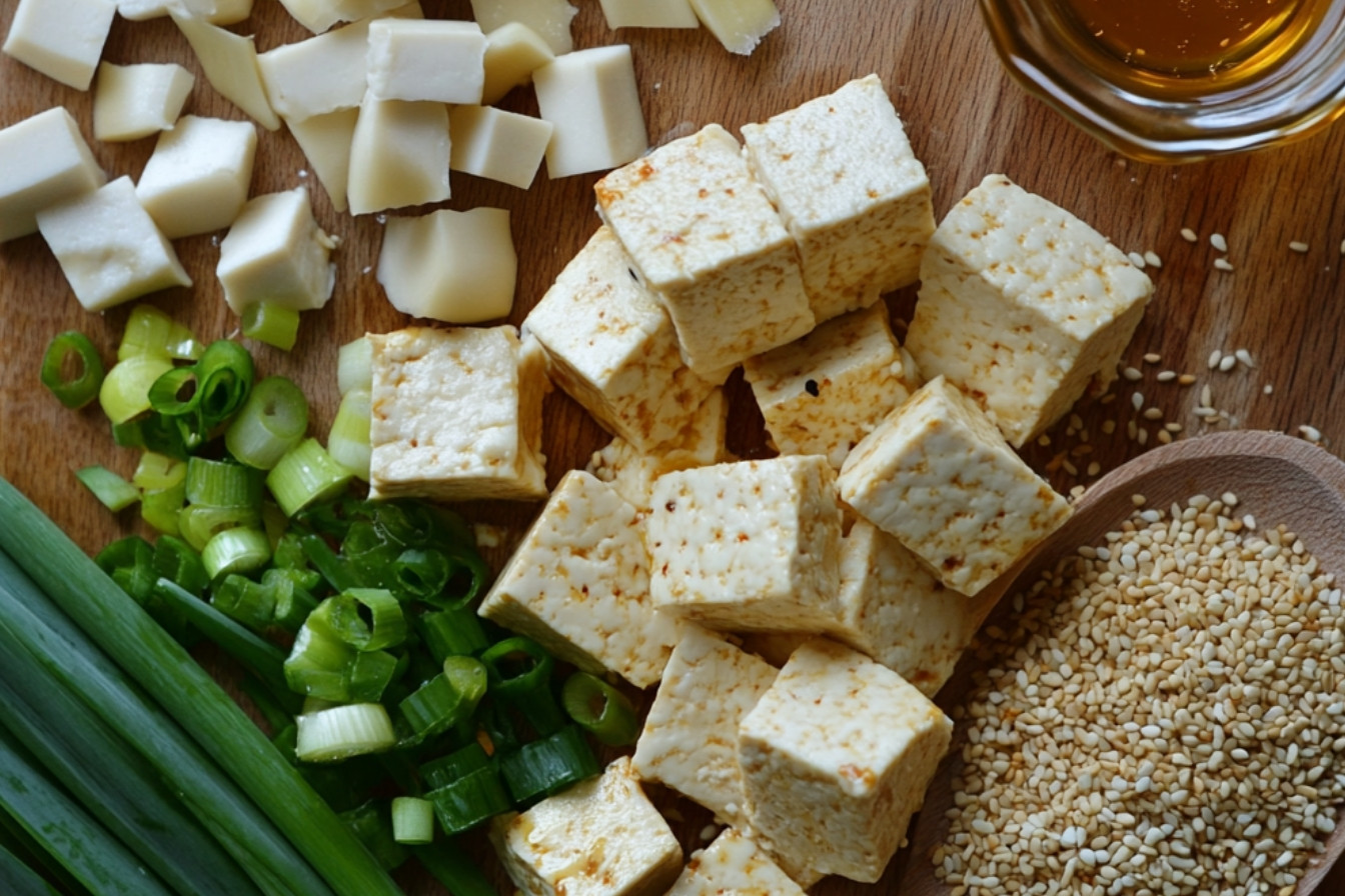Bâtonnets de tofu au miel épicé