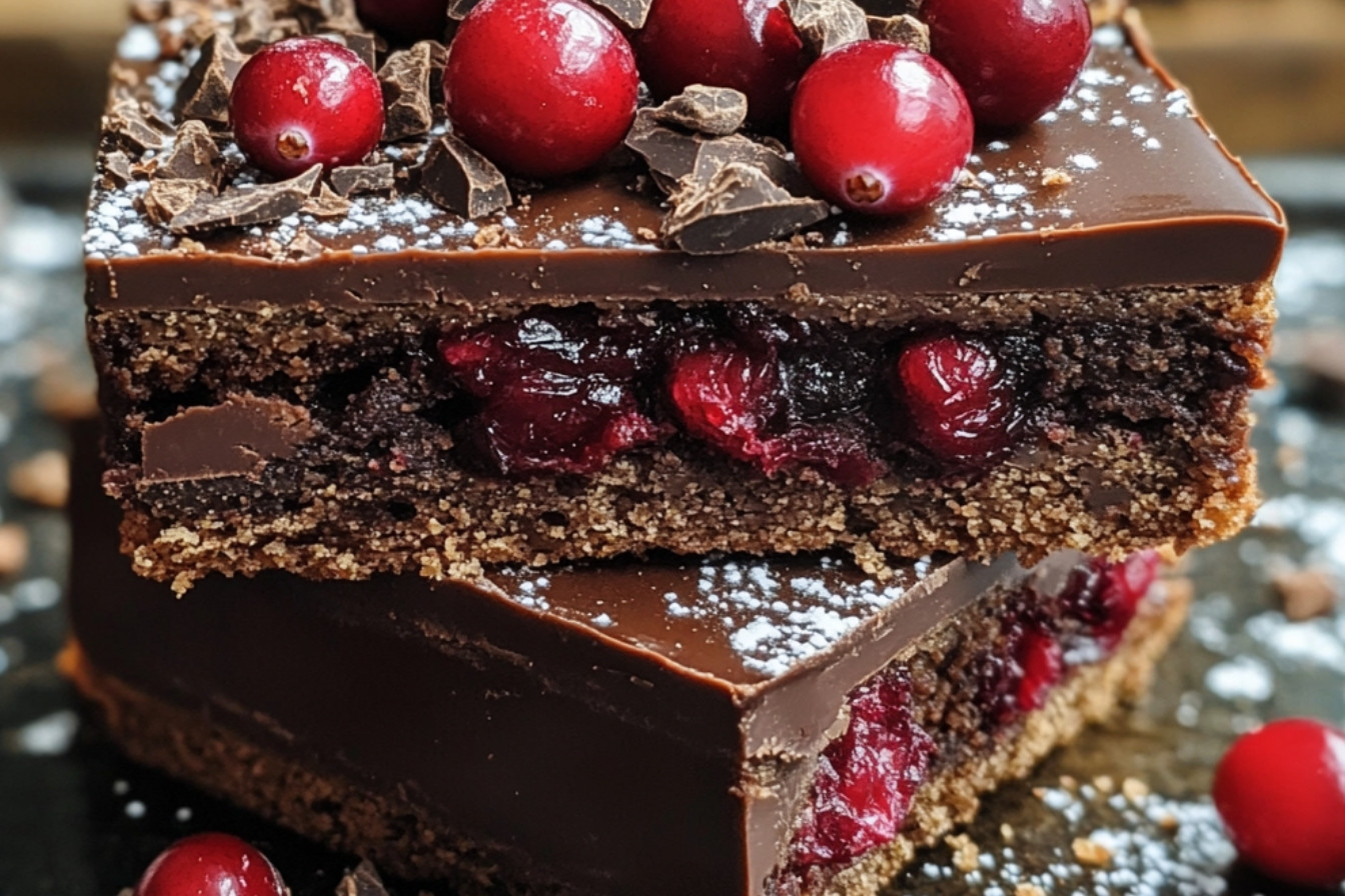 Bouchées au chocolat et canneberges