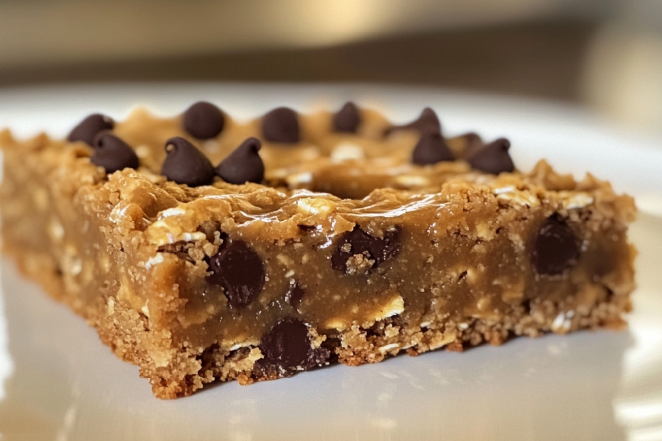 Carrés aux beurres d'arachides à l'avoine