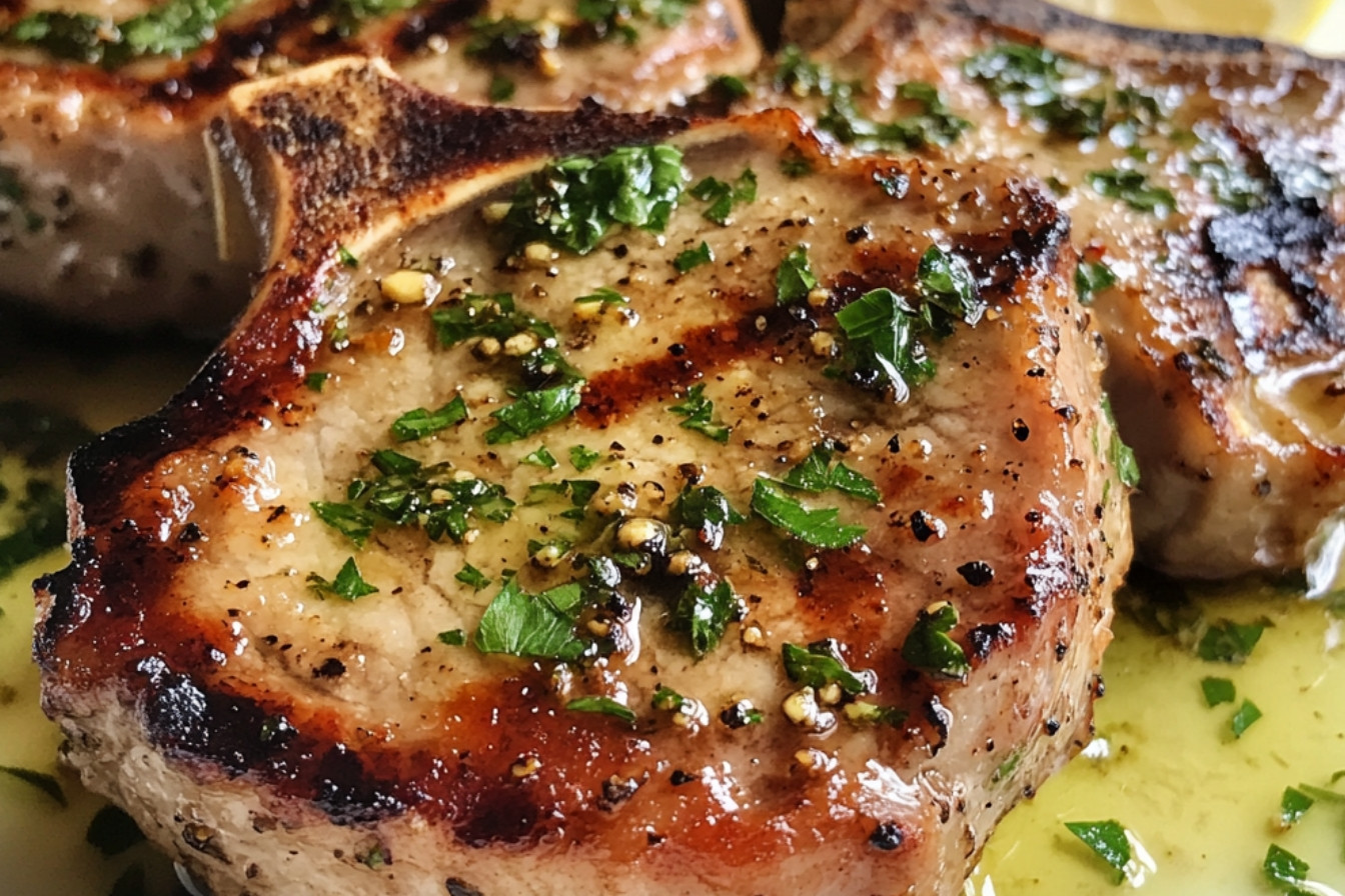 Côtelettes de porc à la grecque