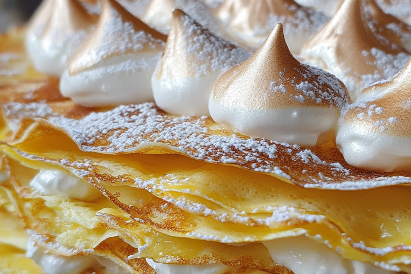 Crêpe façon tarte au citron meringuée