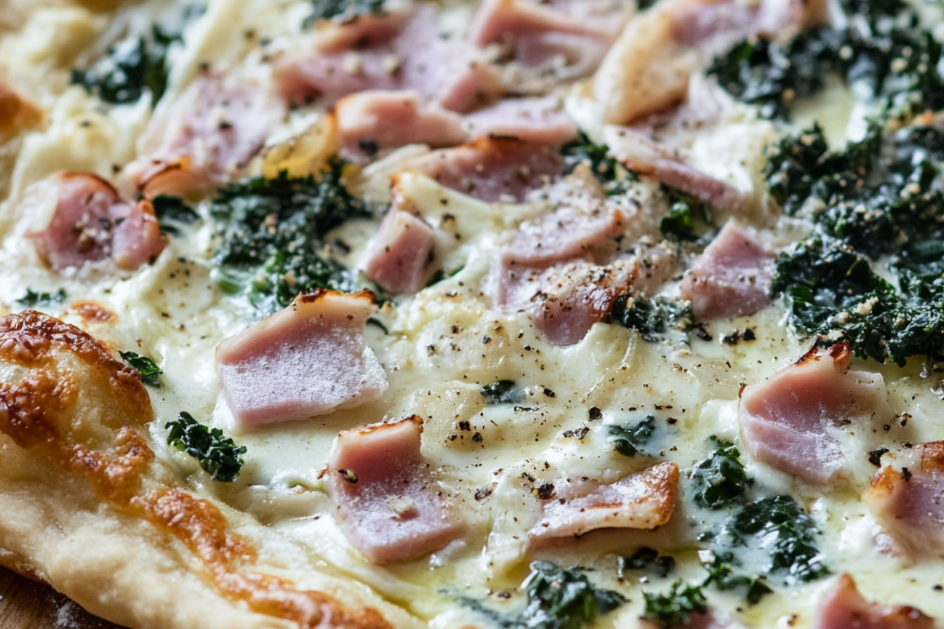 Flammekueche verte au jambon